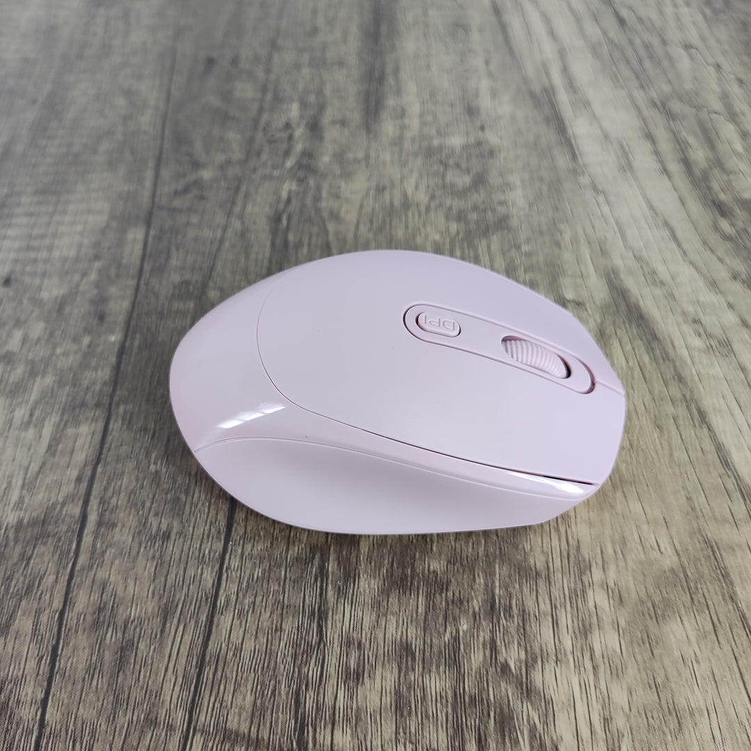 cispeed Stylish Pink Universal Wireless Bluetooth Mouse - Rechargeable & Ergonomic Design