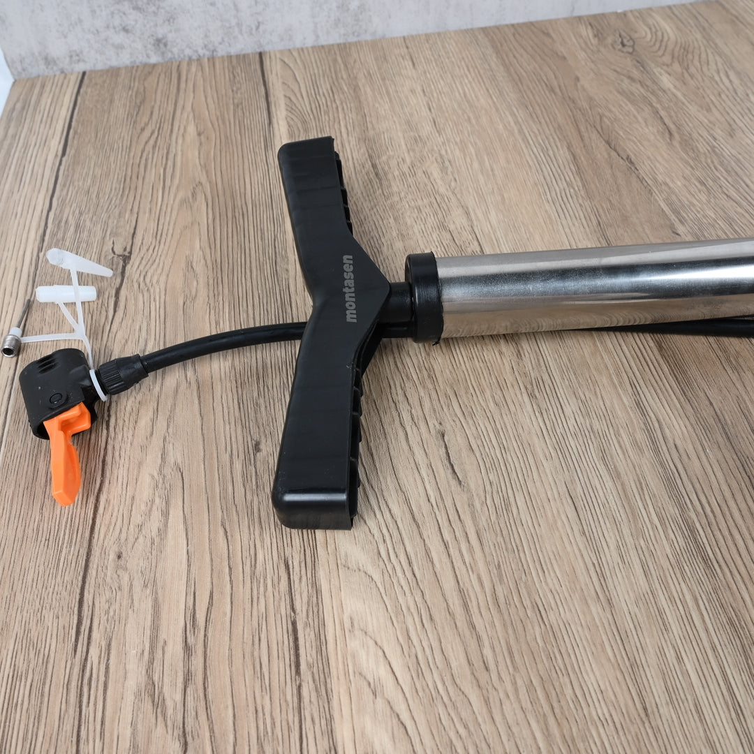 montasen Stainless Steel Long Slim Tire Pump Portable Air Pump for Bikes