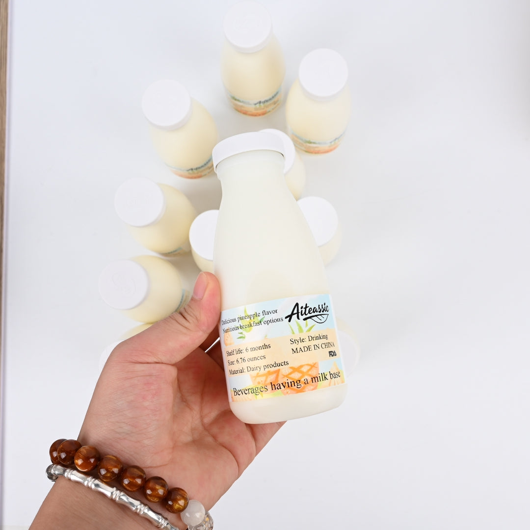 Aiteassic Zero Fat Pineapple Flavored Yogurt Beverages Having A Milk Base Nutritious Dairy Drinks For Kids And Students