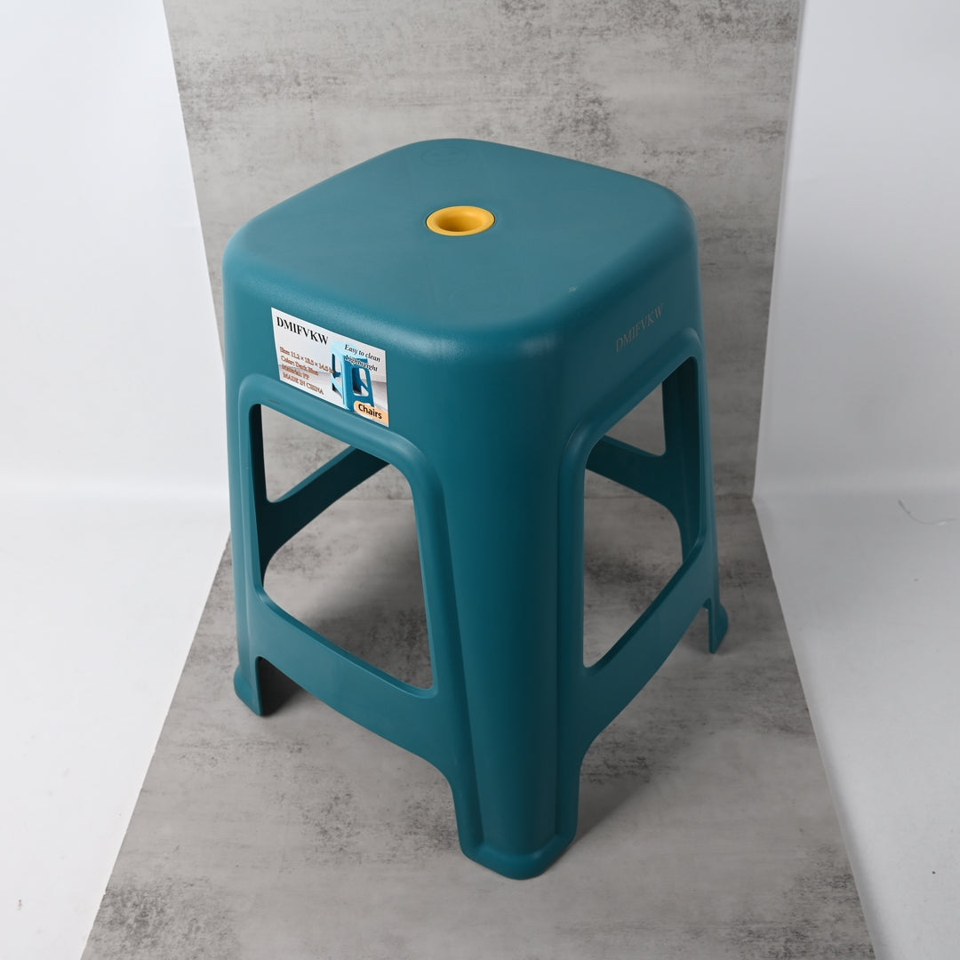 DMIFVKW Chairs Deep Blue Plastic Stool Sturdy Durable Easy Clean Lightweight for Home Use