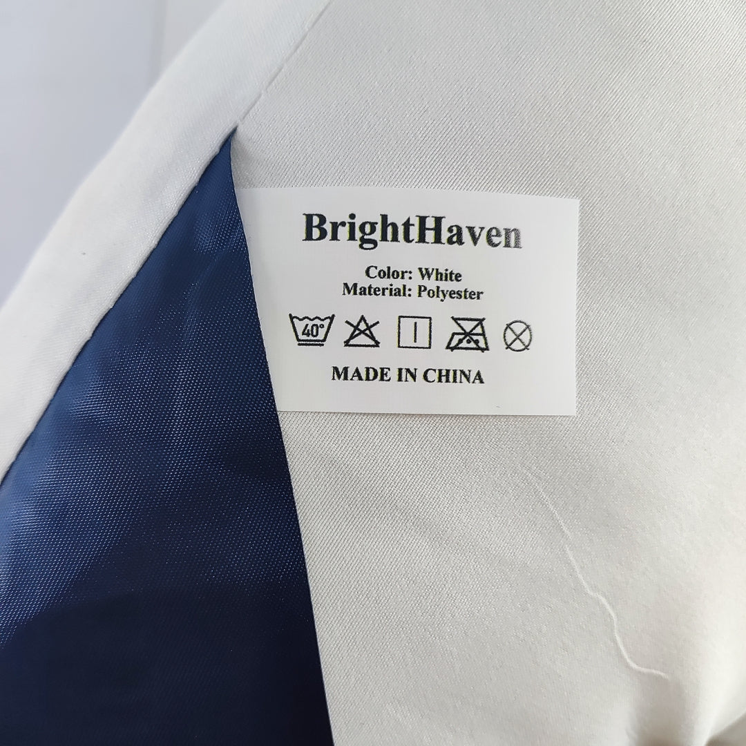 BrightHaven Premium White Polyester Rectangle Pillow - Comfortable Support for Restful Sleep