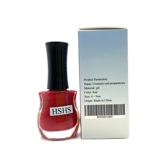 HSHS Cosmetic nail preparations Classic Red Gel Cosmetic Nail preparation in Compact 4x9cm Bottles for At-Home Manicure Applications