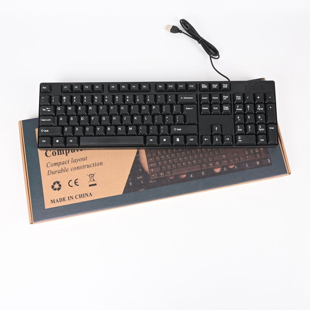 EWEADN Quiet Office Computer Keyboards with Plug-and-Play Design
