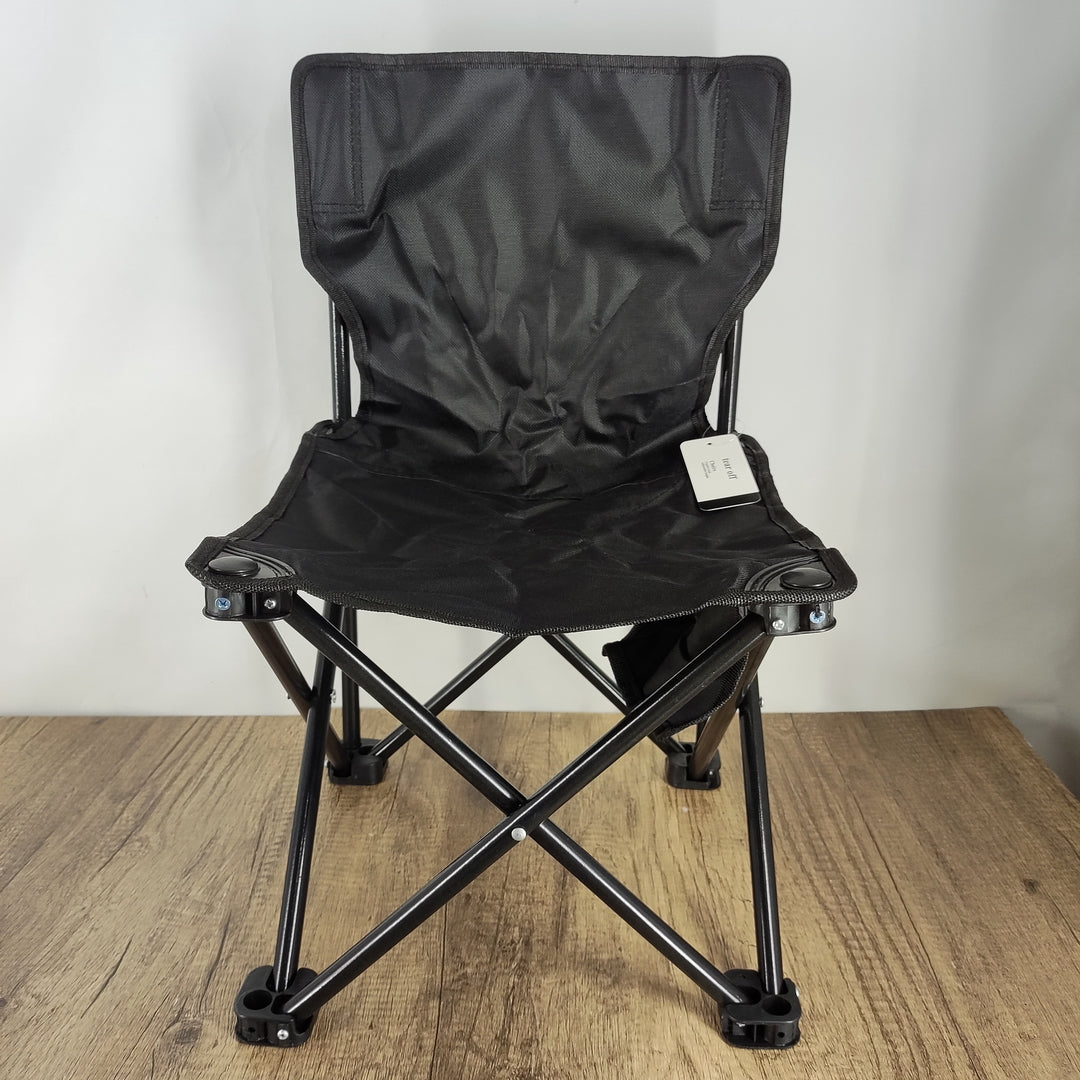 tear off Artistic Outdoor Portable Folding Chair - Medium Black - Lightweight & Durable Alloy Construction