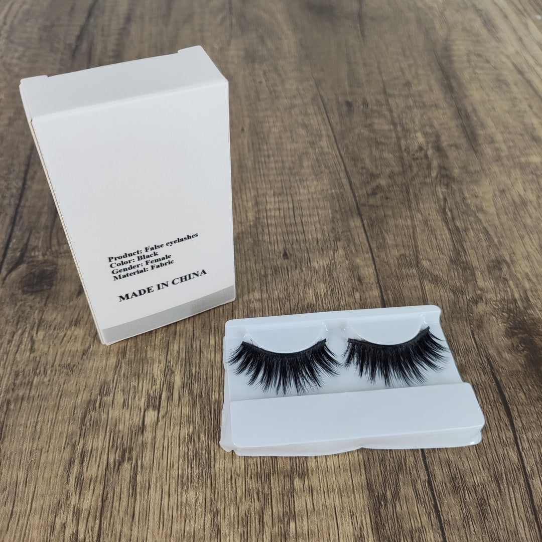 FURMARY Black Fabric False Eyelashes for Women - Lightweight & Natural Look