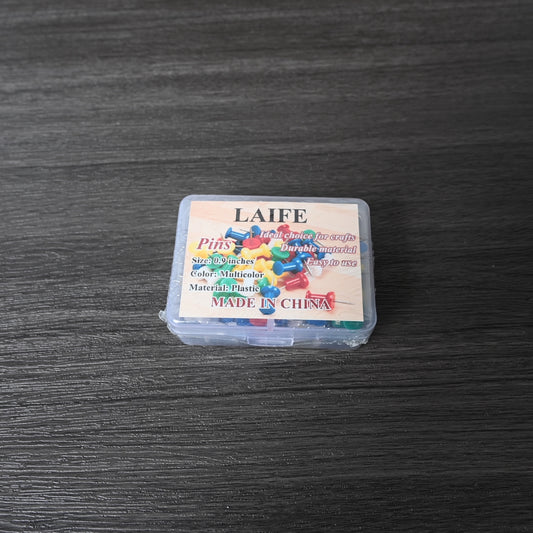 LAIFE Colored Plastic Pins Multicolor Craft Pins for DIY Projects