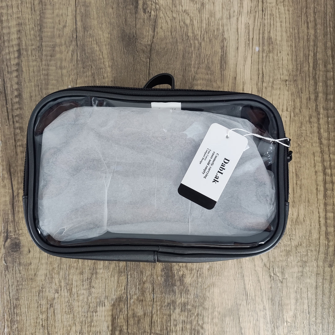 DabLak Portable Cosmetic Carrying Case sold empty 64871 Black - Medium Size Thickened Fabric Storage
