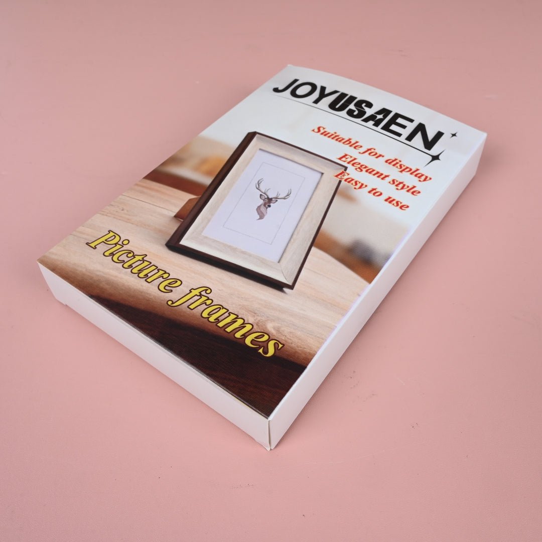 JOYUSAEN Dual-Color White & Walnut Photo Frame Elegant Wood Grain Picture Frame for Home & Office Display
