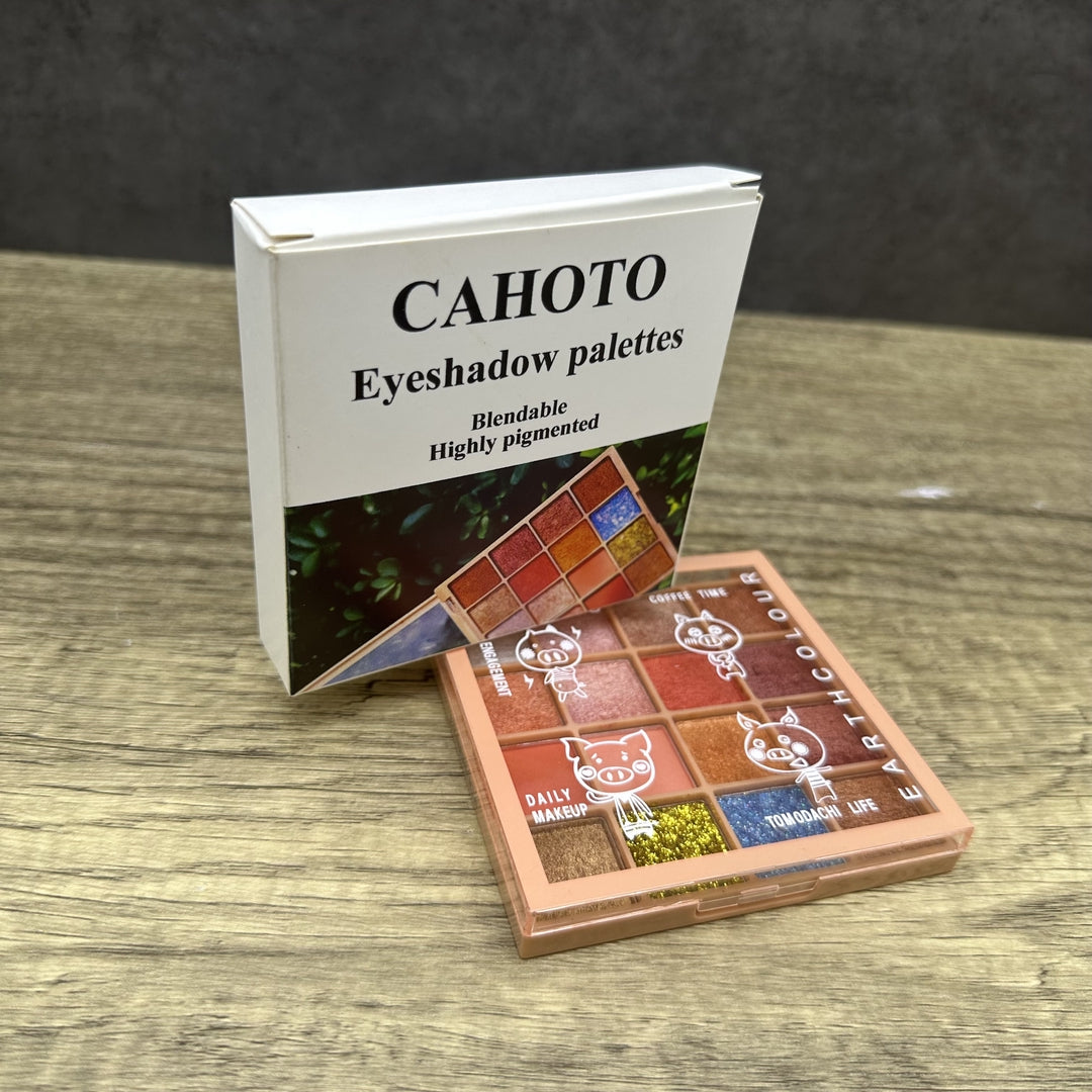 CAHOTO Professional 16 Color Cartoon Design Eyeshadow Palette Collection For Makeup Artists And Beginners