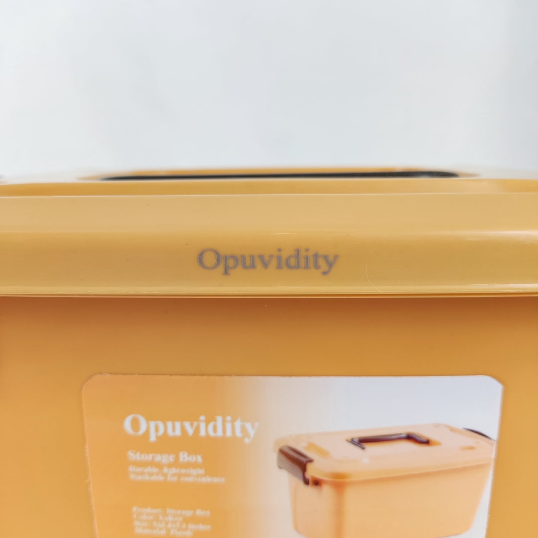 Opuvidity Durable Plastic Storage Boxes Latching Box Container with Lid