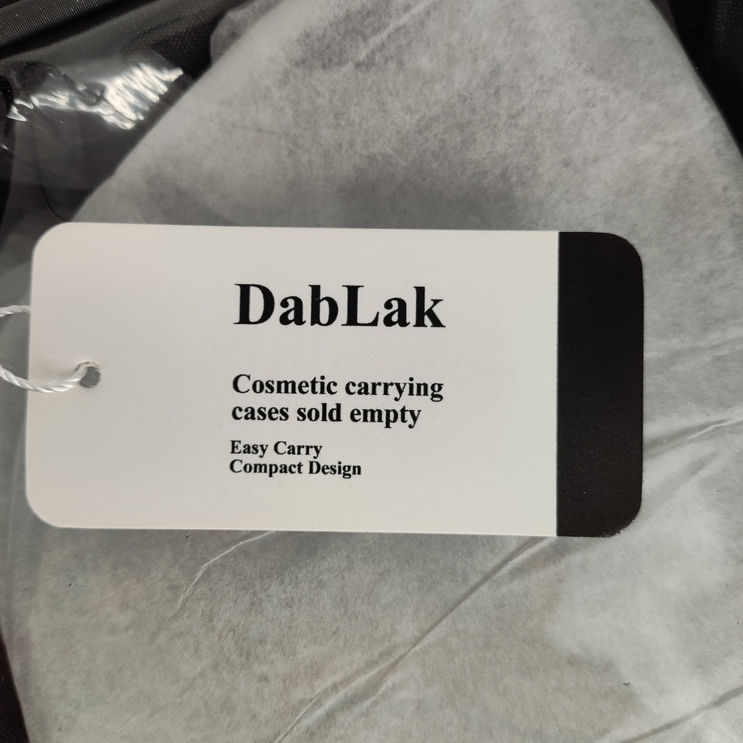 DabLak Portable Cosmetic Carrying Case sold empty 64871 Black - Medium Size Thickened Fabric Storage
