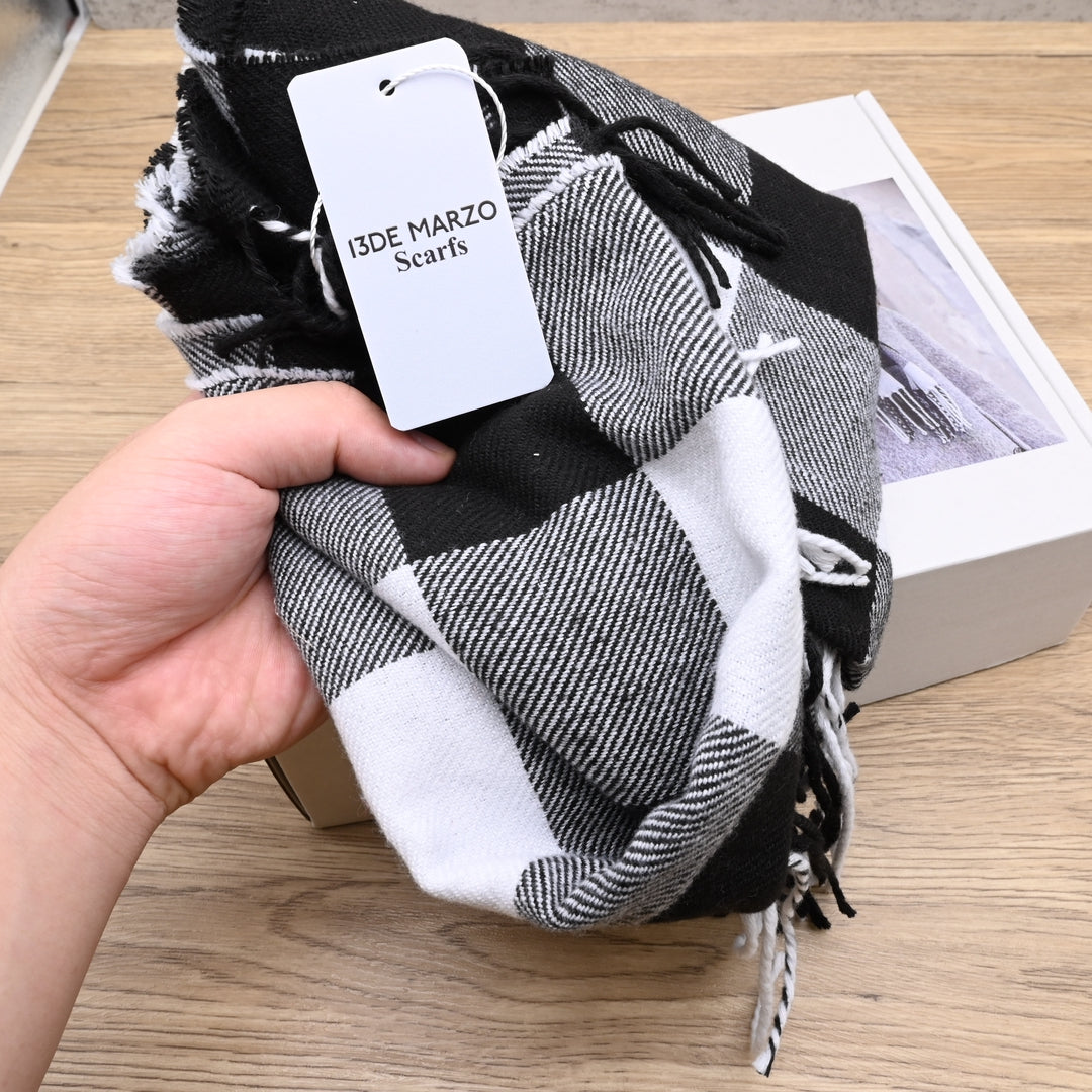 13DE MARZO Premium Winter Scarfs Soft Acrylic Knit Lightweight Unisex Design for Daily Wear and Cold Weather Protection