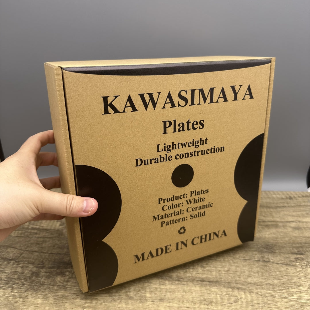 KAWASIMAYA Modern Ceramic Dinnerware Set 2-Piece Plates and Bowls Collection for Kitchen