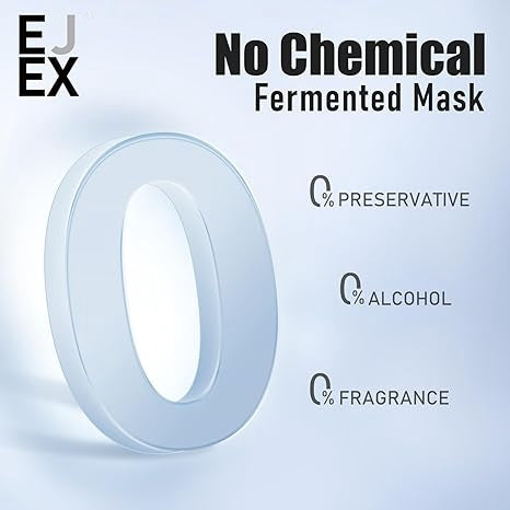 EJEX Face and Neck Sheet Mask,Hydrating Face Masks Skincare, Bio-Based Collagen Mask for Sensitive Skin,Chemical Free,Redness Reducing&Soothing&Repairing Facial Mask for Skin Care,38gx5ea