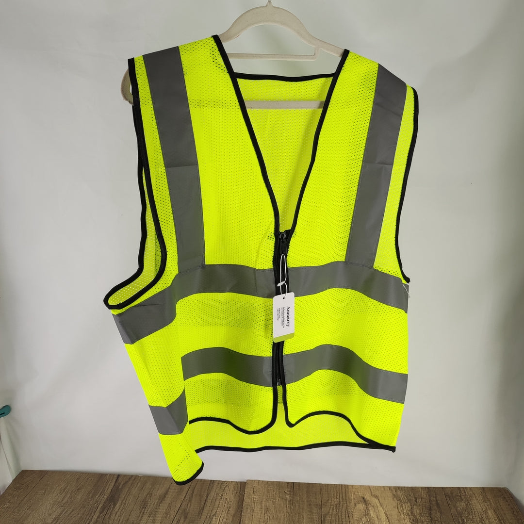 Amnarry High Visibility Reflective Vest - Fluorescent Green