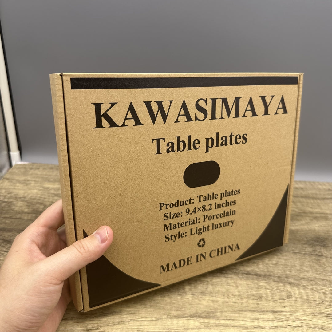 KAWASIMAYA Adorable Hand-Painted Dog Design Table Plates: Ceramic Plates for Playful Dining