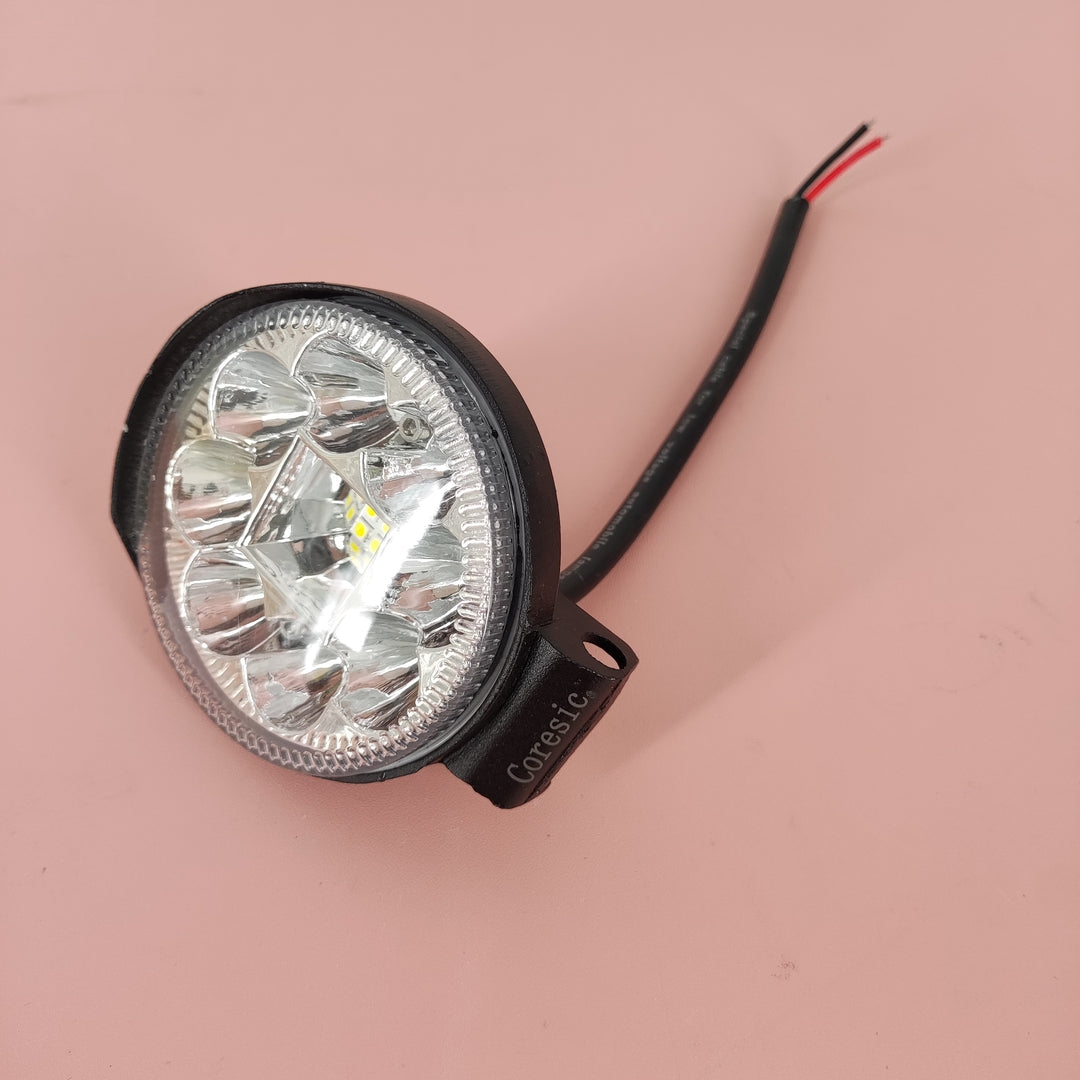 Coresic Vehicle Lighting Device Wide View Floodlight 12-80V White Light, Black, 4.5*4.5 inches Aluminum Alloy