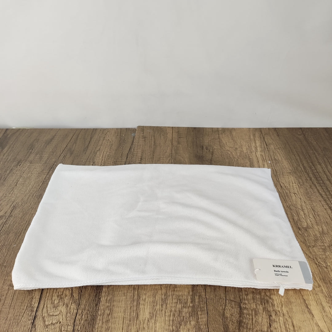 KRRAMEL Luxurious Comfort: Soft and Absorbent Large Cotton Bath Towels in Classic White