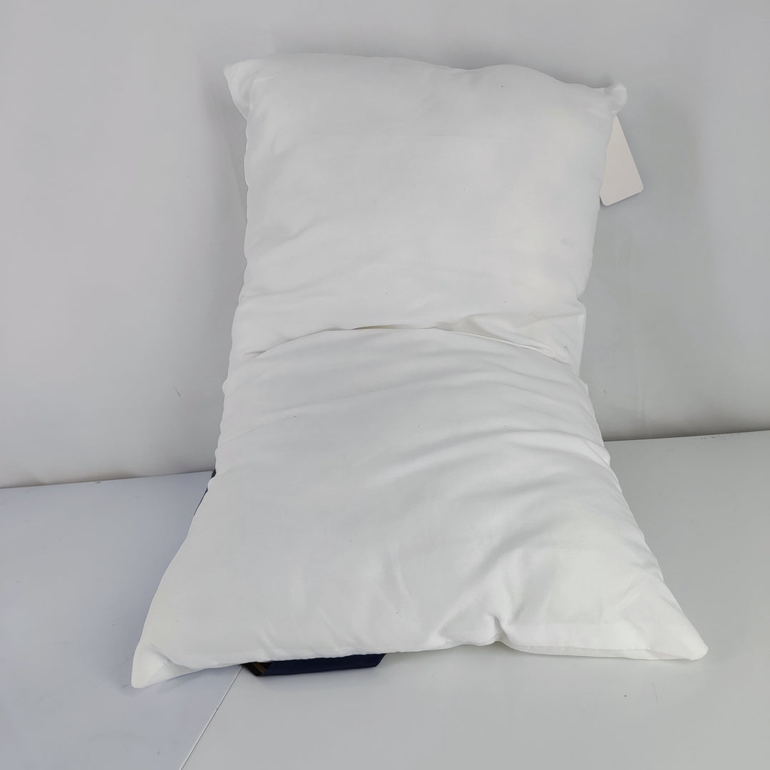 BrightHaven Premium White Polyester Rectangle Pillow - Comfortable Support for Restful Sleep