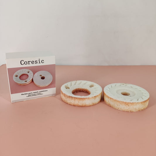 Coresic Commercial Grinder Stones for Sesame & Peanut Butter Machines - 100 & 160 Model, 6" Diameter with 1.18" Inner Circle