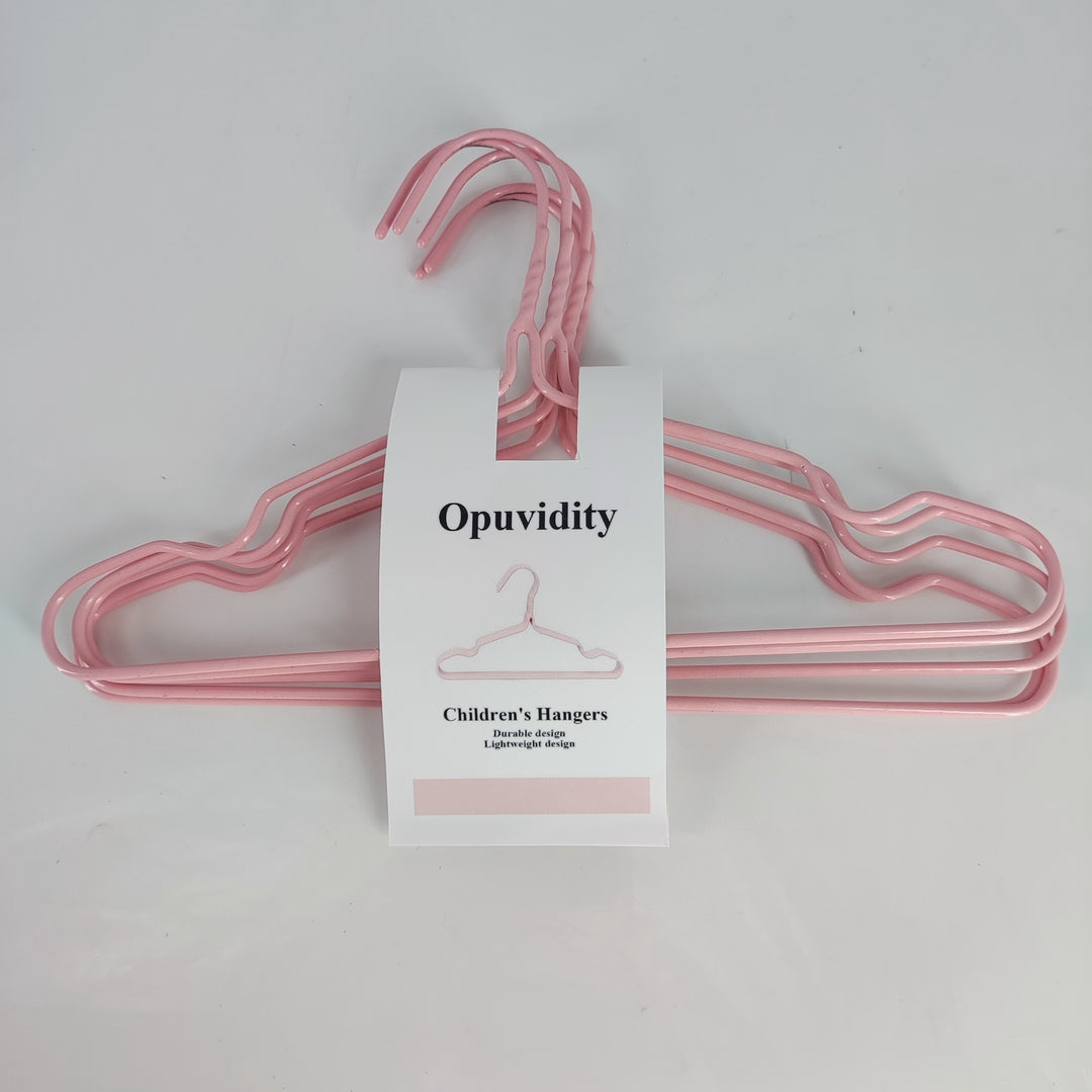 Opuvidity Nordic Pink Kids Coat Hangers - Thickened Design for Safe & Stylish Organization