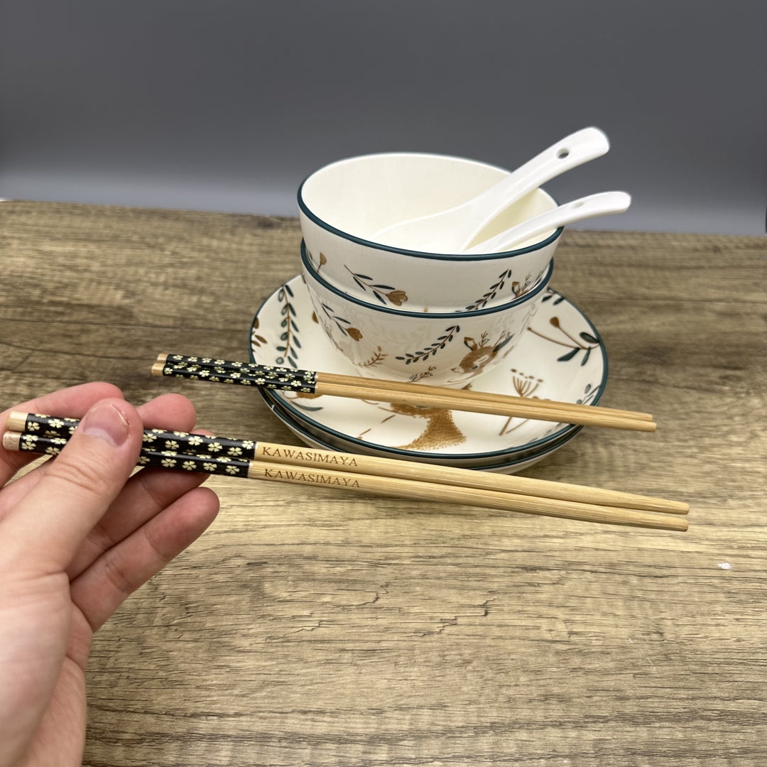 KAWASIMAYA Ceramic Dinner Plates Microwave & Dishwasher Safe Porcelain Dinnerware Set White Serving Plates