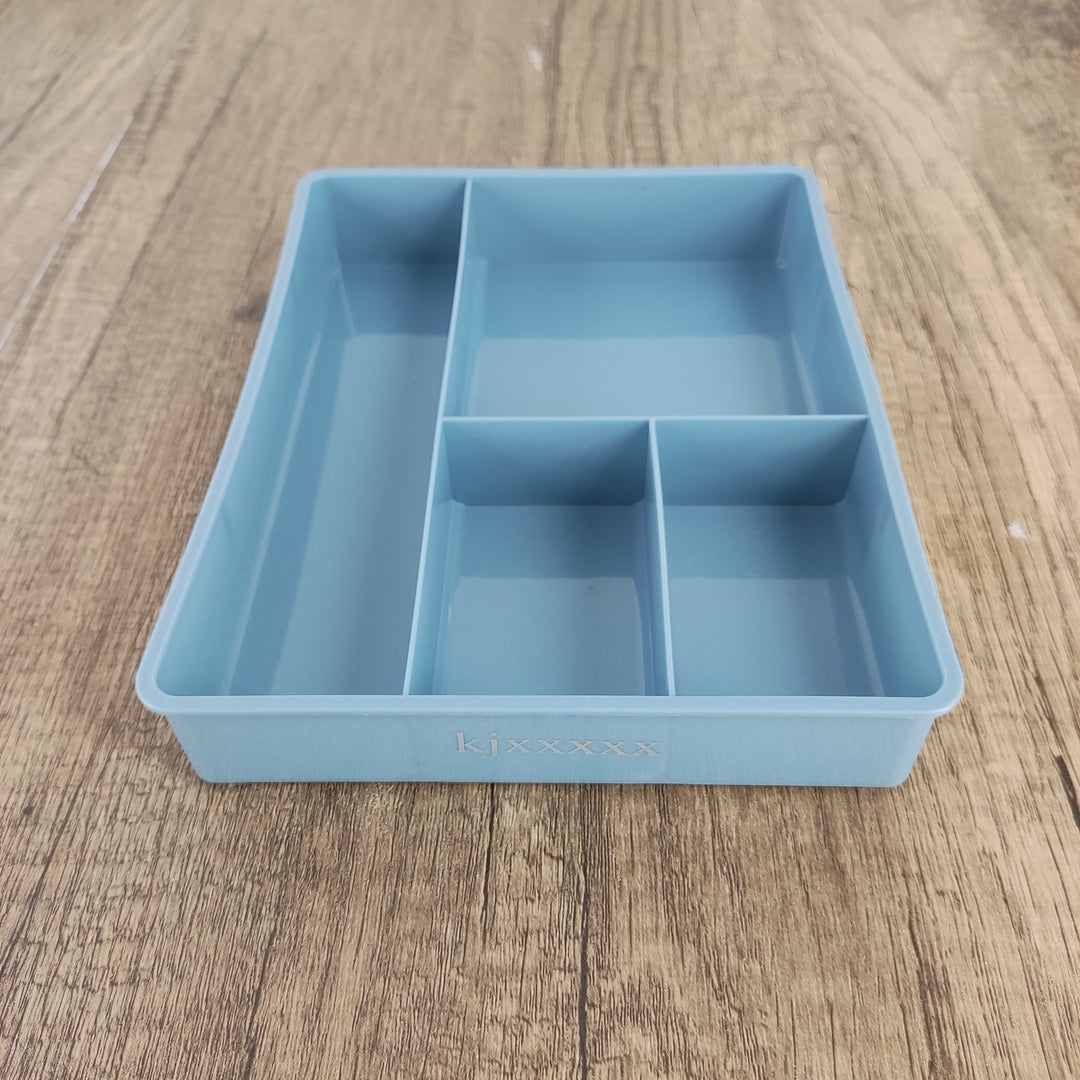 kjxxxxx Blue Drawer Organizers - Compact 7.8 x 6.1 x 1.3 Inches, Durable PP Material for Efficient Storage and Decluttering