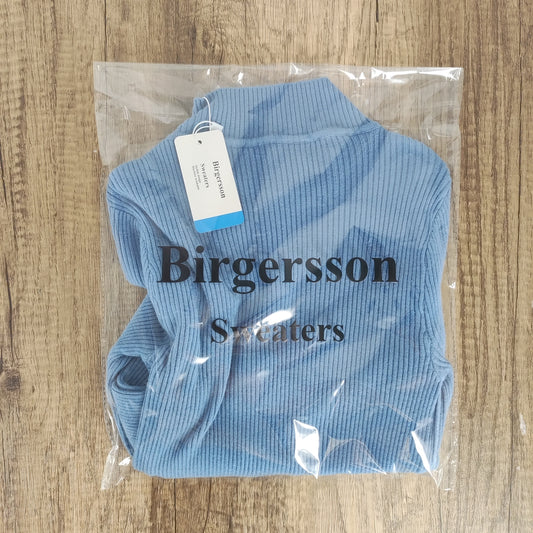 Birgersson Elegant Women's Blue Sweater - Size M | Soft Polyester | SKU: SW12345678