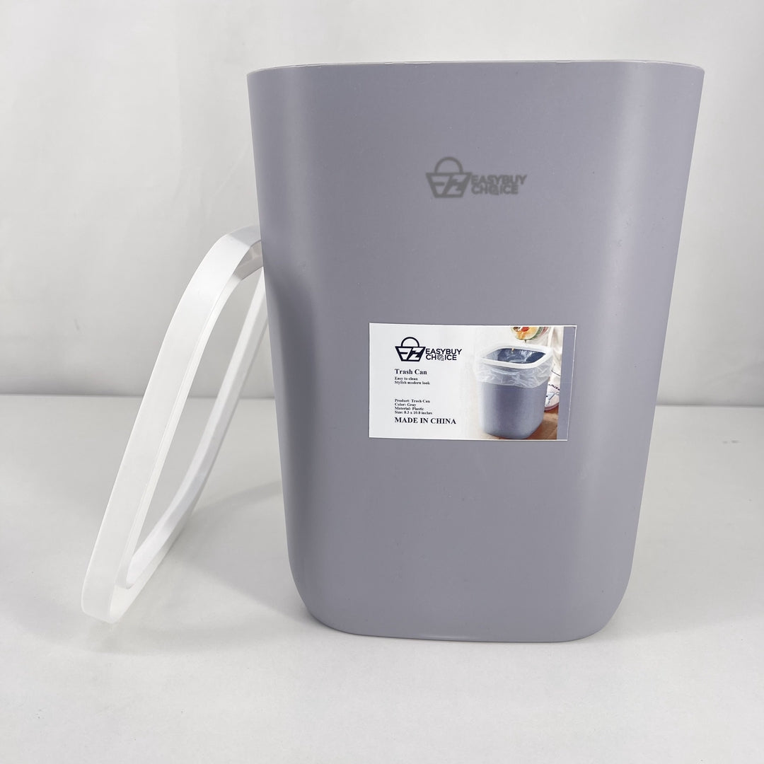 EASYBUY CHOICE Sleek Gray Square Trash Can for Stylish Waste Management in Any Room of Your Home or Office