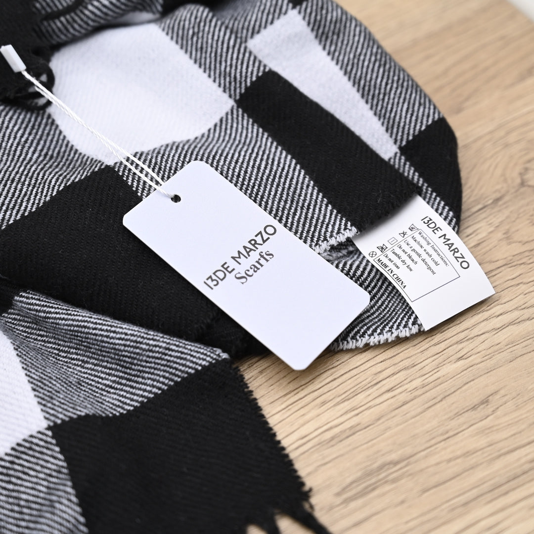 13DE MARZO Premium Winter Scarfs Soft Acrylic Knit Lightweight Unisex Design for Daily Wear and Cold Weather Protection