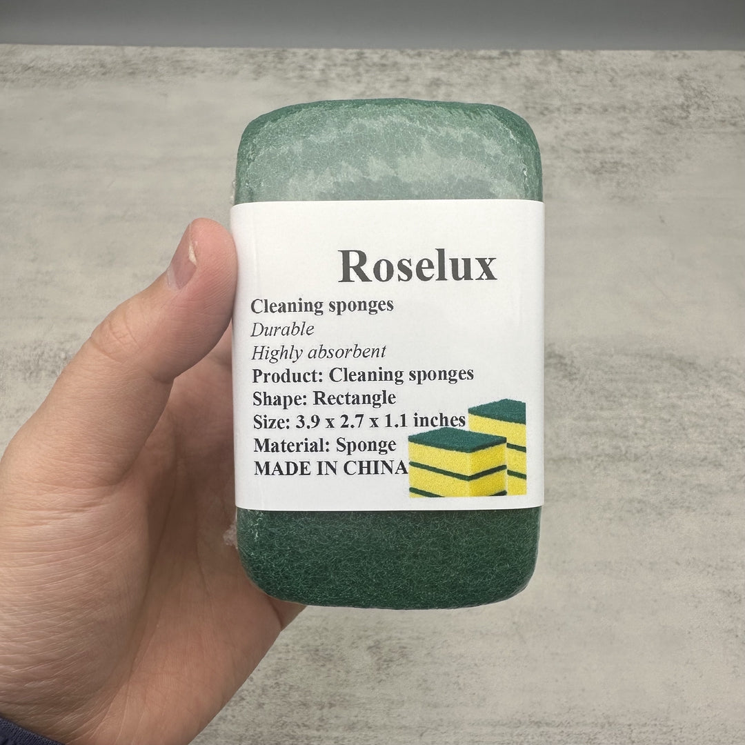 Roselux High-Quality Cleaning Sponges for Everyday Dishwashing and Kitchen Cleaning