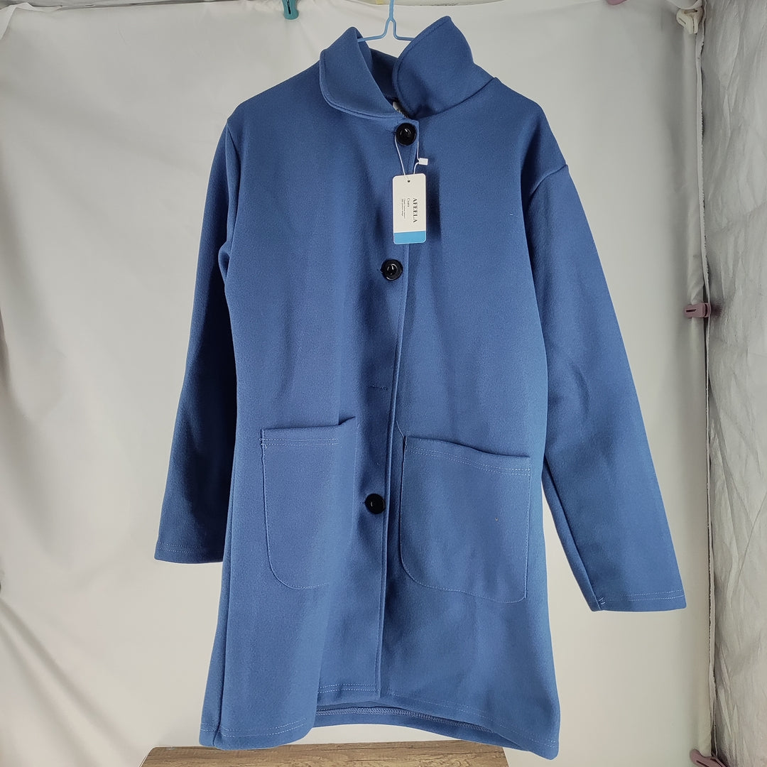 AFEELA Mid-Length Coats for Women - Soft and Warm Winter Coat, Blue