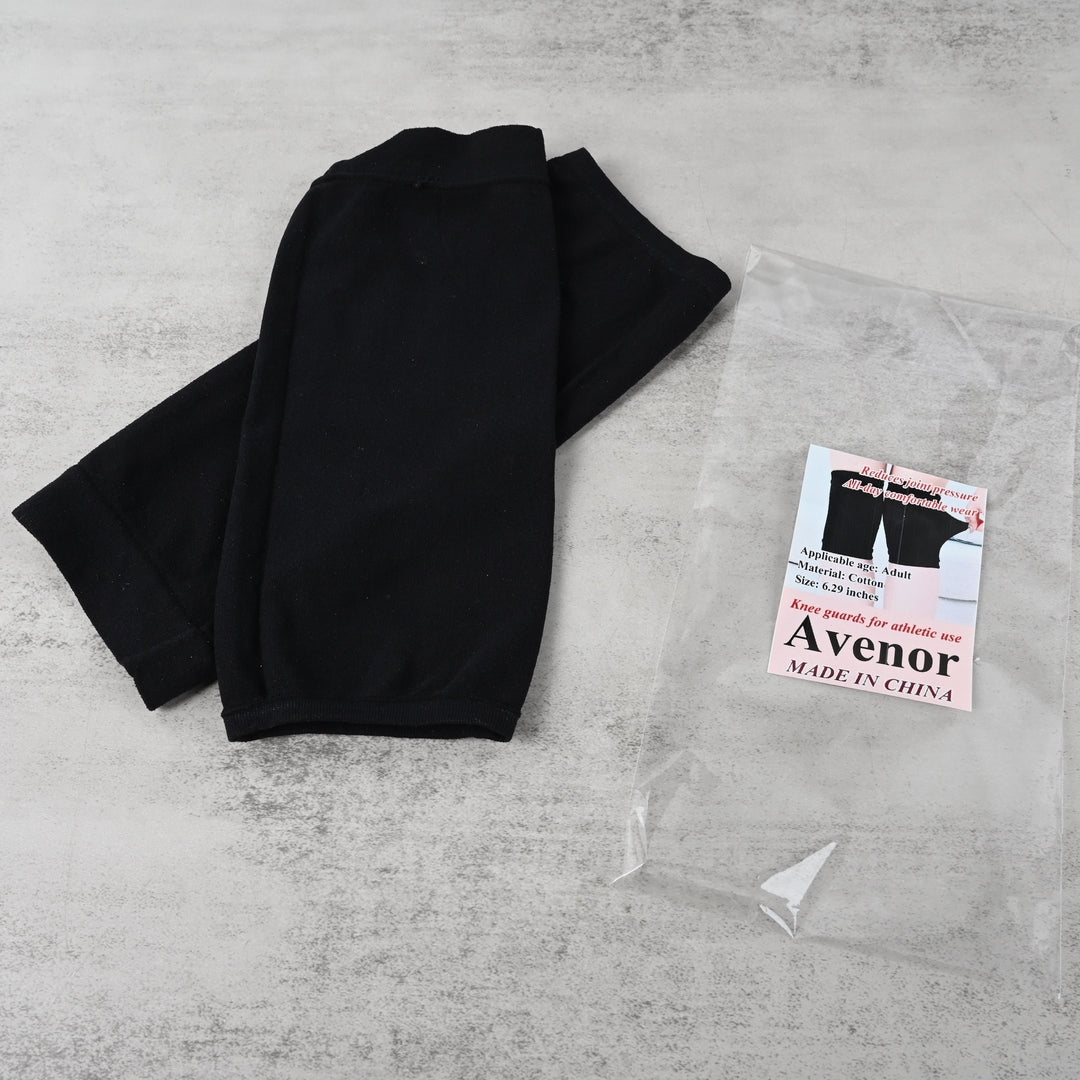 Avenor Knee Guards for Athletic Use Athletic Compression Knee Guards Black Cotton Support for Sports Running Gym
