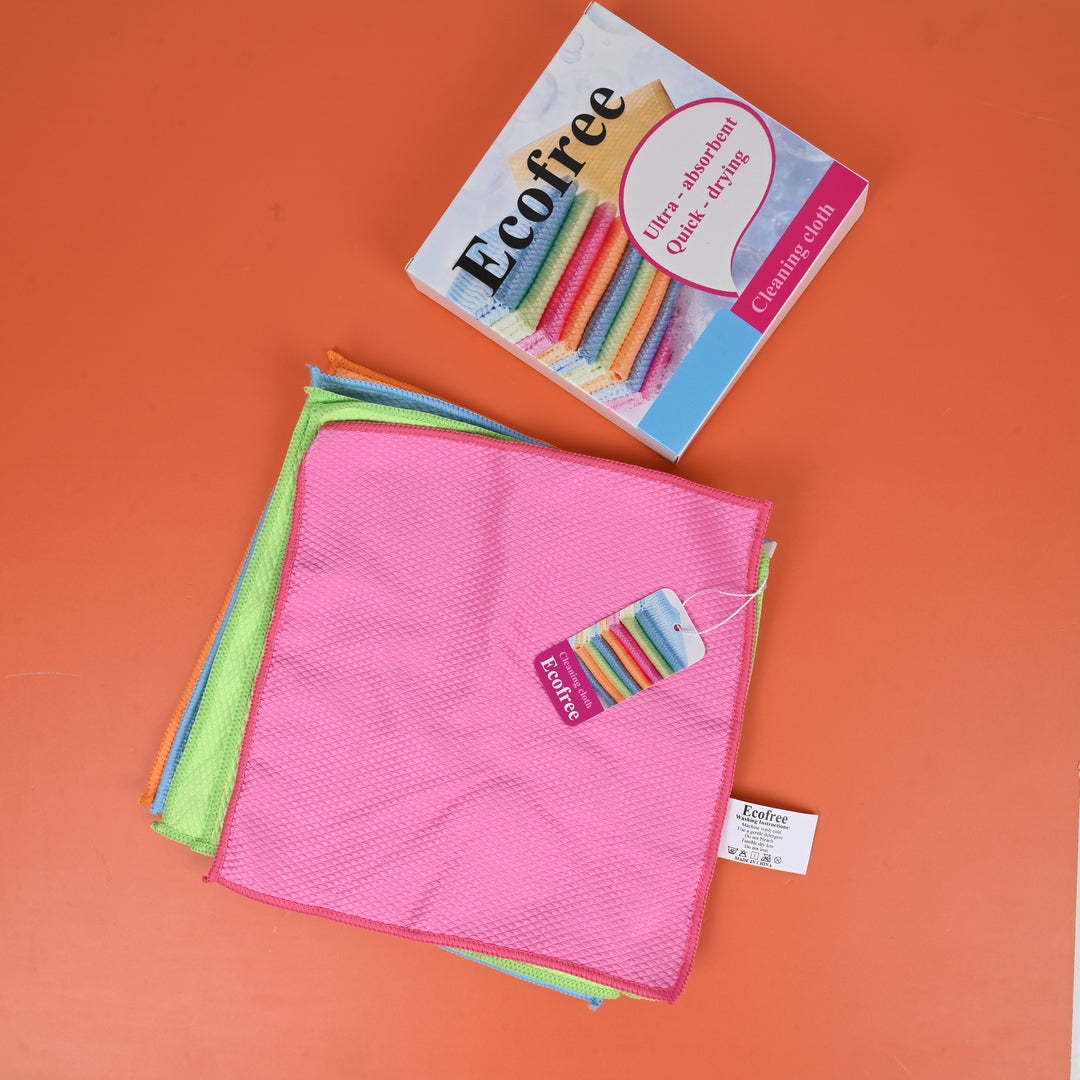 Ecofree Ultra-Soft Non-Abrasive Cleaning Cloths for Home, Glass, Screens