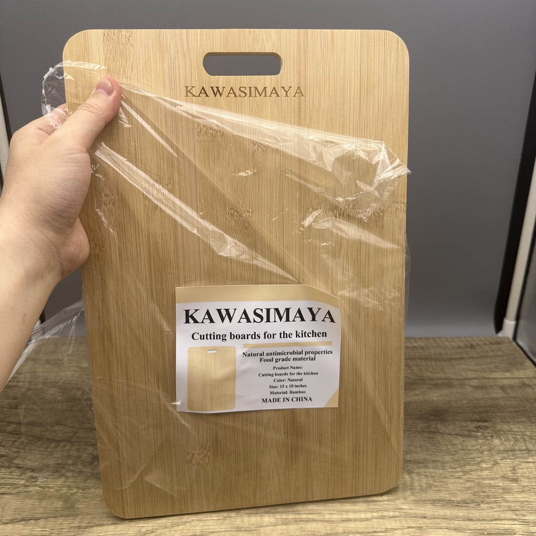 KAWASIMAYA Cutting Boards for the Kitchen Bamboo Cutting Board with Handle, Large Chopping Board for Kitchen