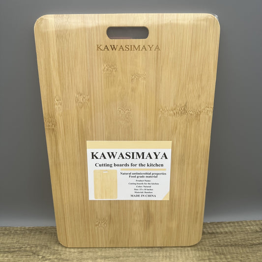 KAWASIMAYA Cutting Boards for the Kitchen Bamboo Cutting Board with Handle, Large Chopping Board for Kitchen