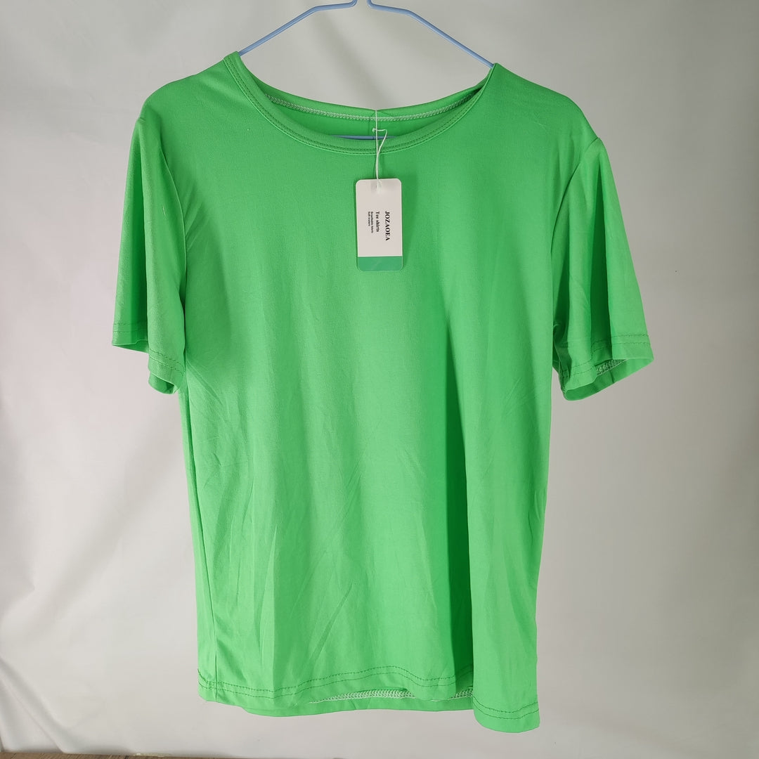 JOZAOEA Green Cotton T-shirt, Medium - Comfortable and Breathable