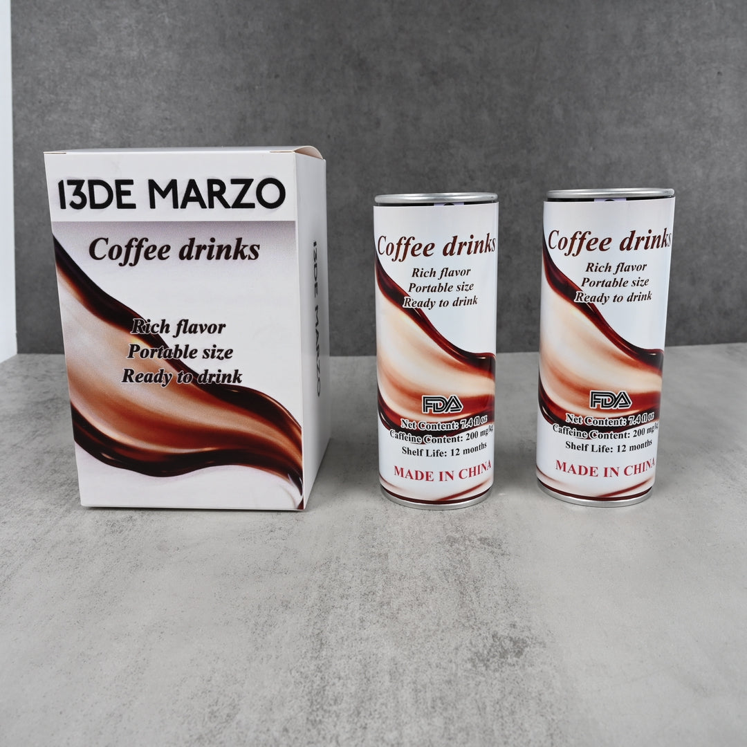 13DE MARZO Black Coffee Drinks Premium Ready-to-Drink Black Coffee Beverage with Rich Bold Flavor