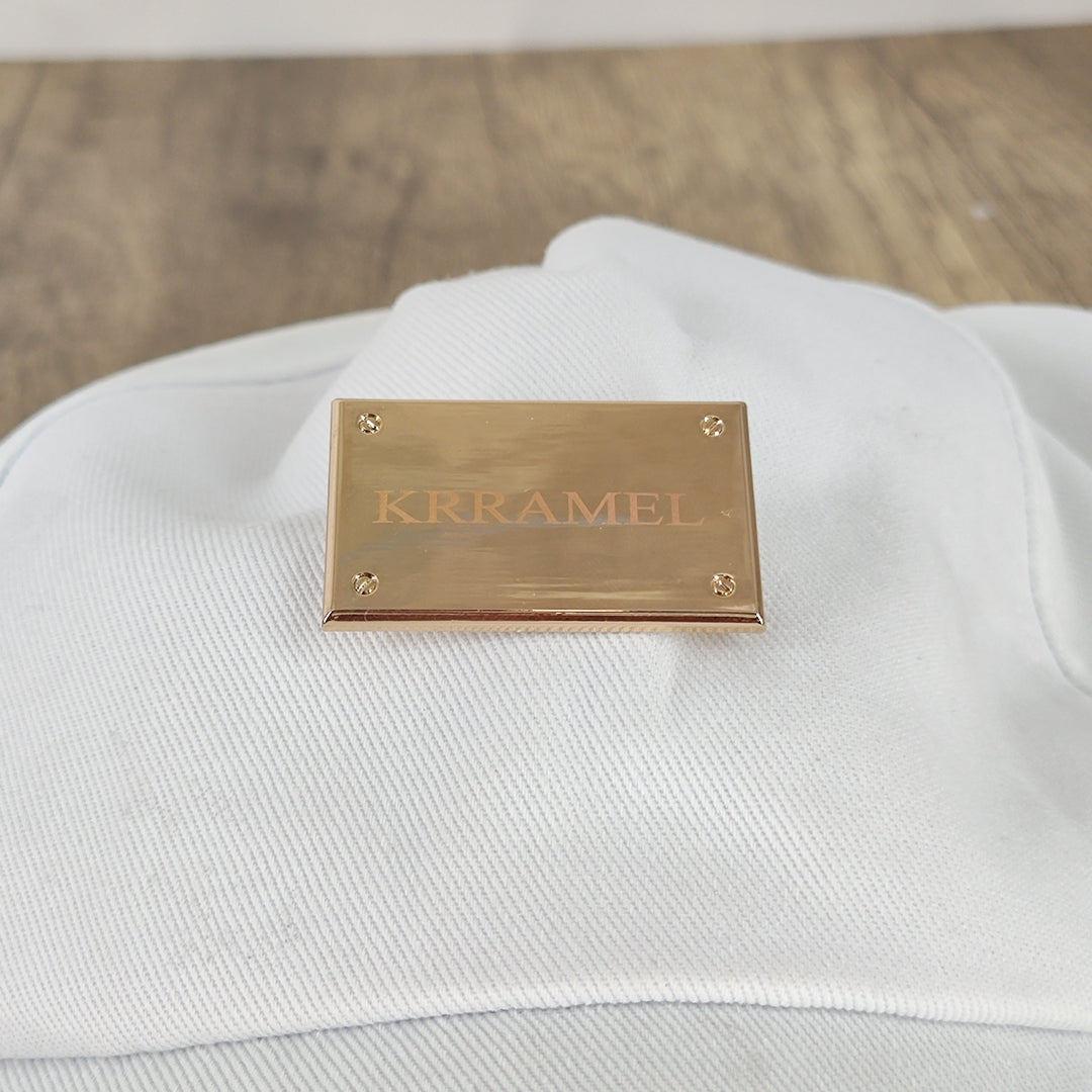 KRRAMEL Classic White Hat Cotton Baseball Cap - Stay Cool and Protected Under the Sun!