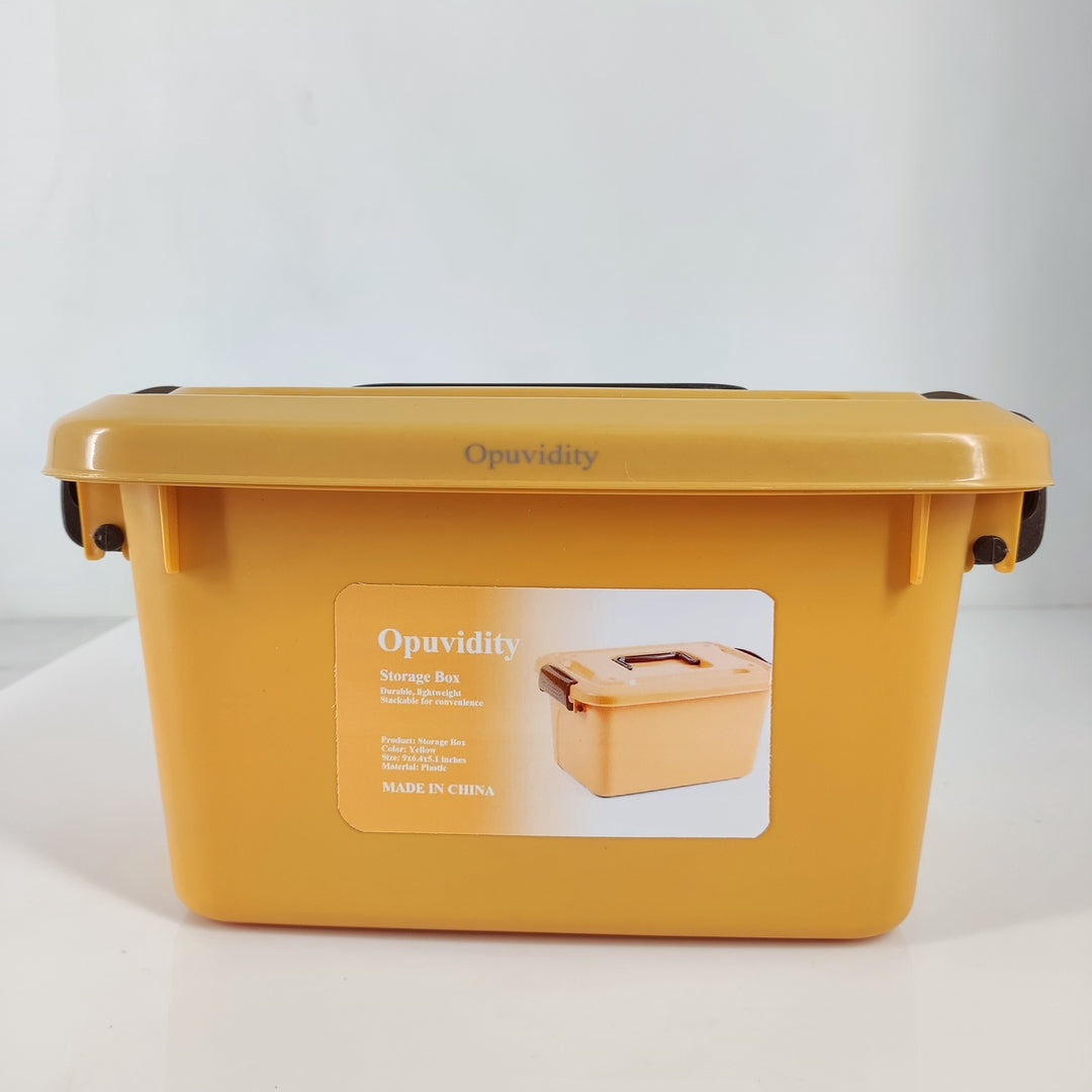 Opuvidity Durable Plastic Storage Boxes Latching Box Container with Lid