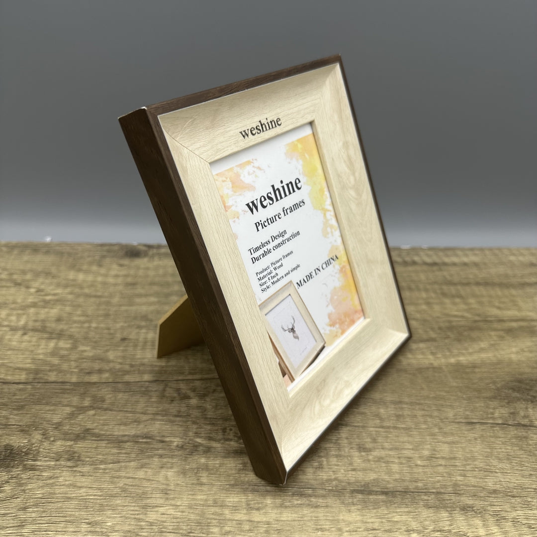weshine Premium Picture Frames Dual-Tone Wood Photo Frames Wall Mounting Display for Home Decor