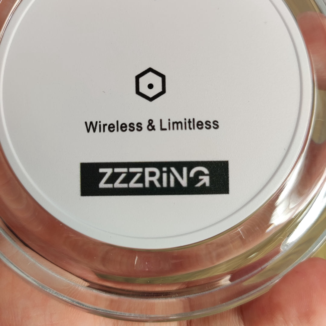 ZZZRING K9 Ultra-Thin 5W Wireless Charger - Stylish White Design, Compact & Lightweight for Effortless Charging