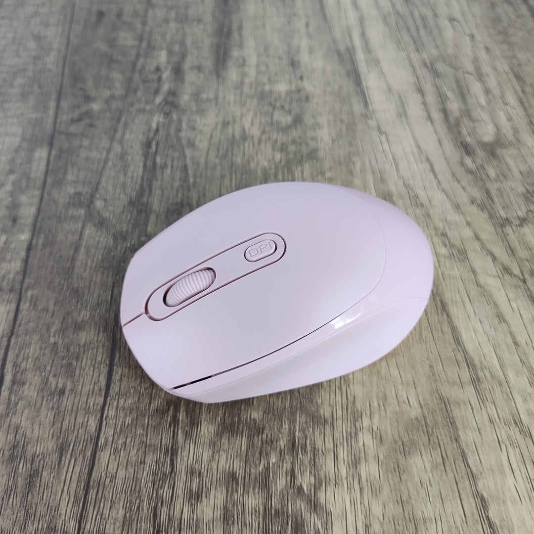 cispeed Stylish Pink Universal Wireless Bluetooth Mouse - Rechargeable & Ergonomic Design