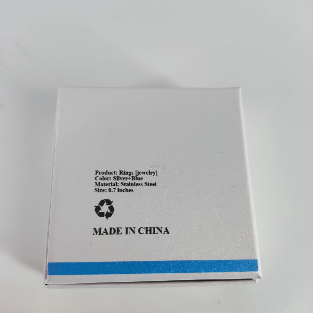 JJ CHIC Stunning Rings [Jewelry] - Elegant Blue and Silver Design for Any Occasion