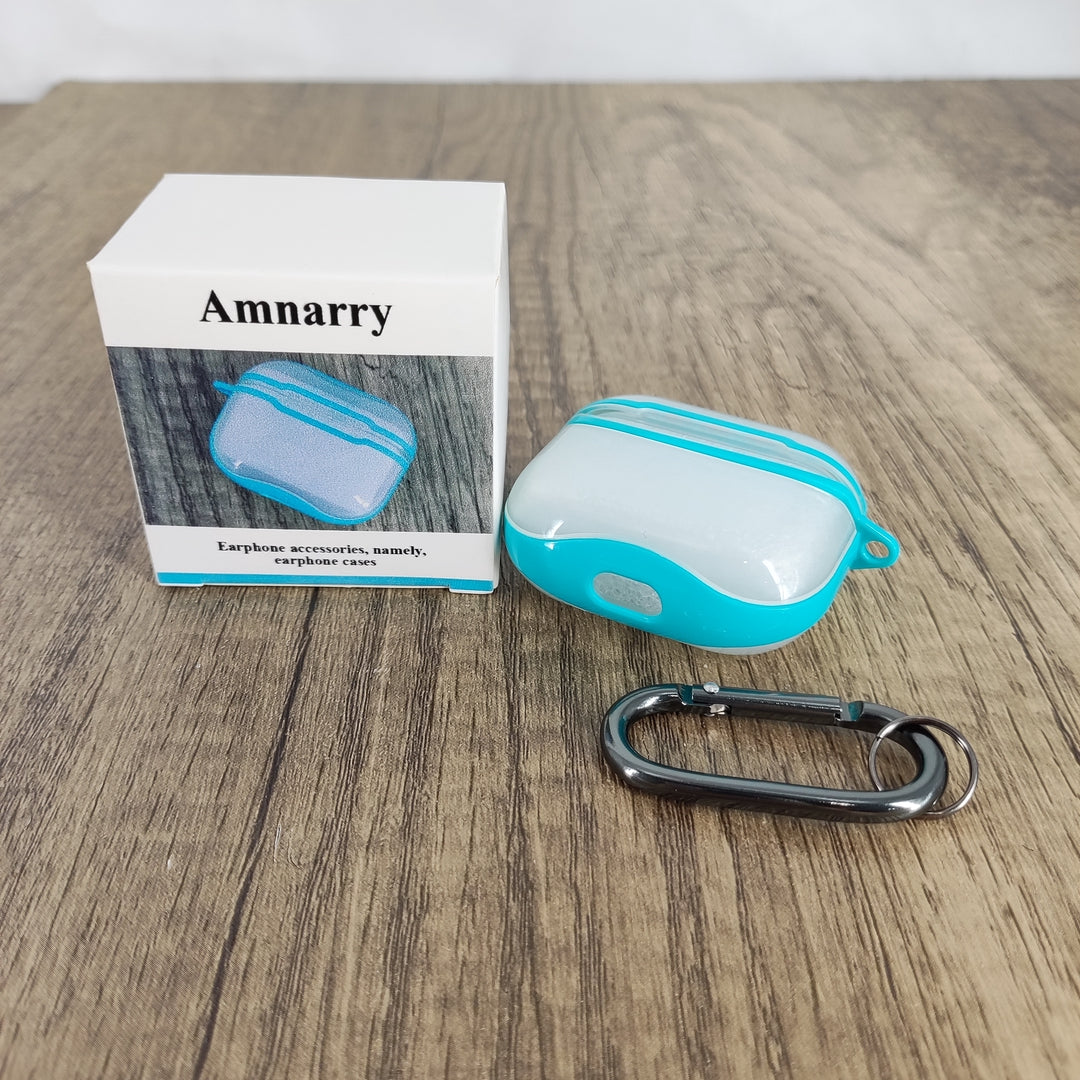 Amnarry Transparent Light Blue Silicone Case for AirPods 3 - Stylish & Protective Cover