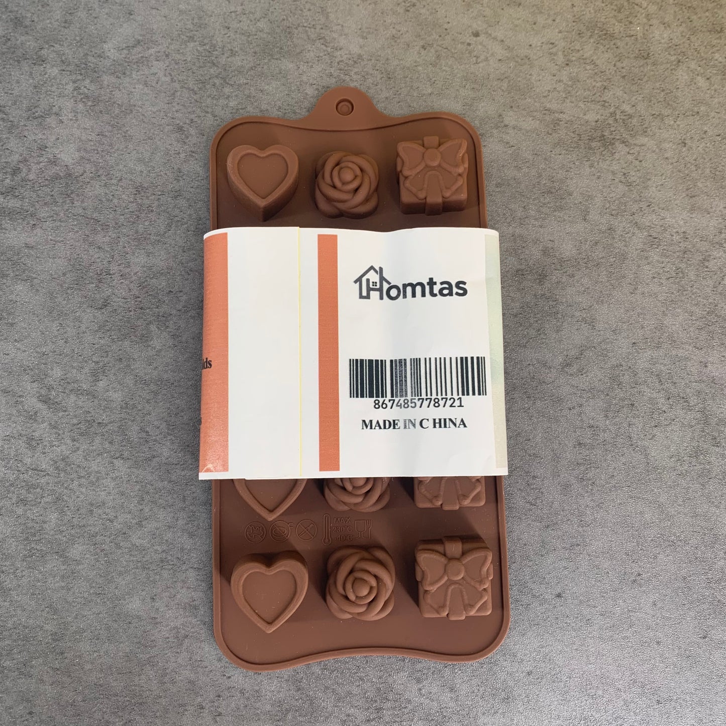 Homtas Non Stick Silicone Chocolate Molds Cookery Molds