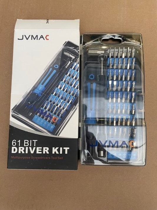 JVMAC 61-in-1 Screwdriver Kit for Home, Garage, Office, Apartment, Car, Dorm, Bike, Electronics Projects