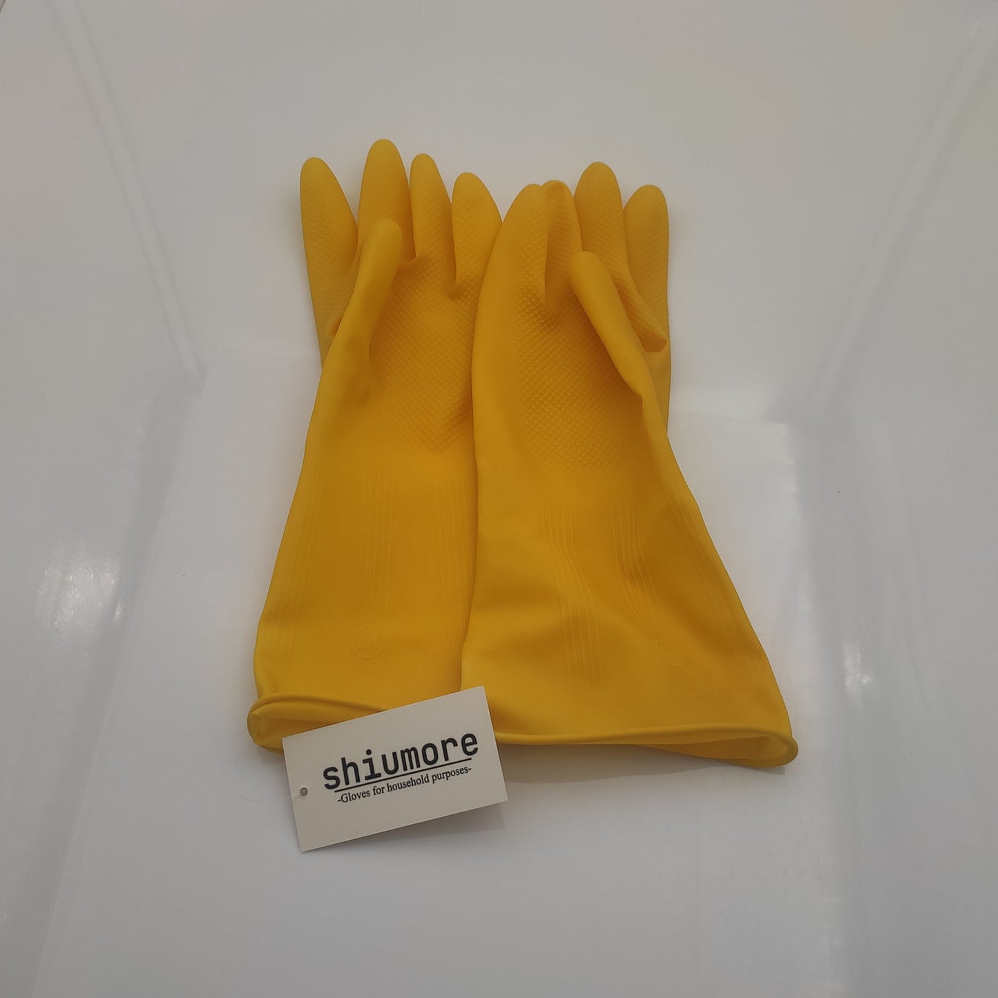 shiumore Rubber Household Gloves in Yellow