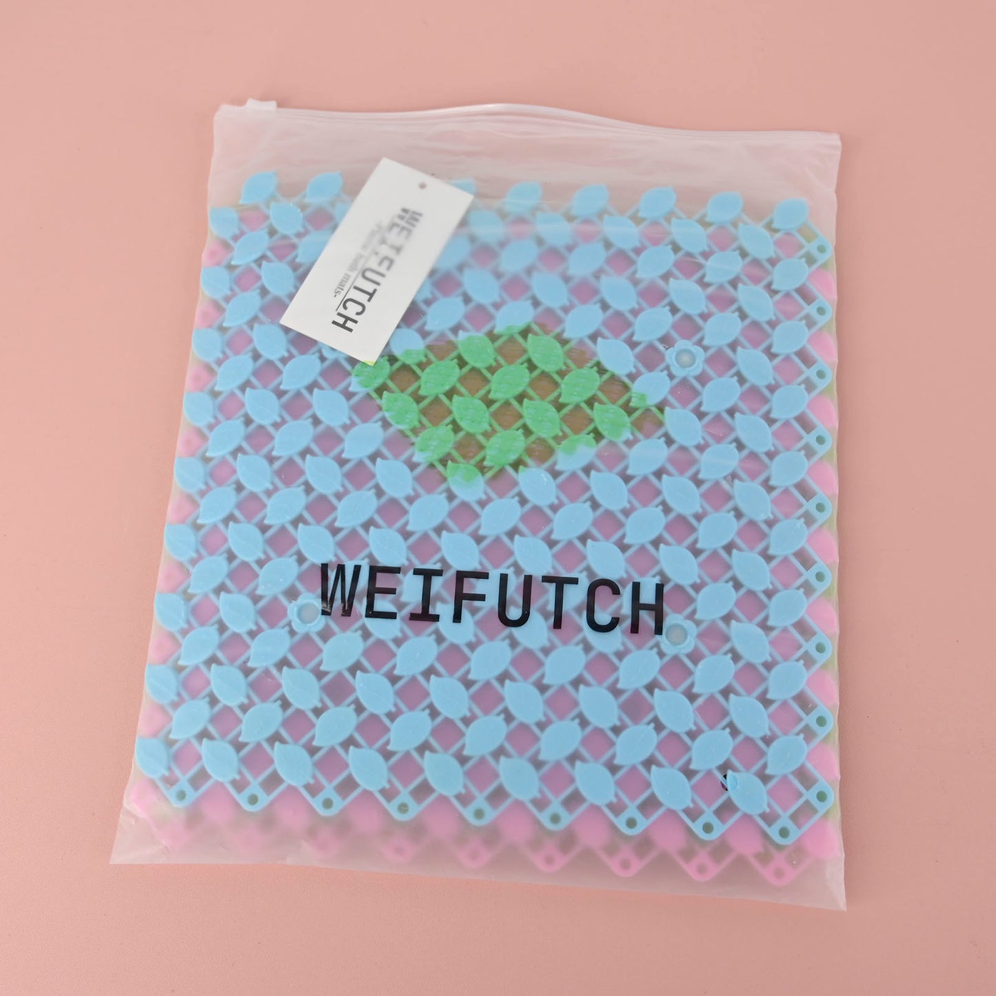 WEIFUTCH Bath Shower Floor Mat with Drain Hole Non Slip