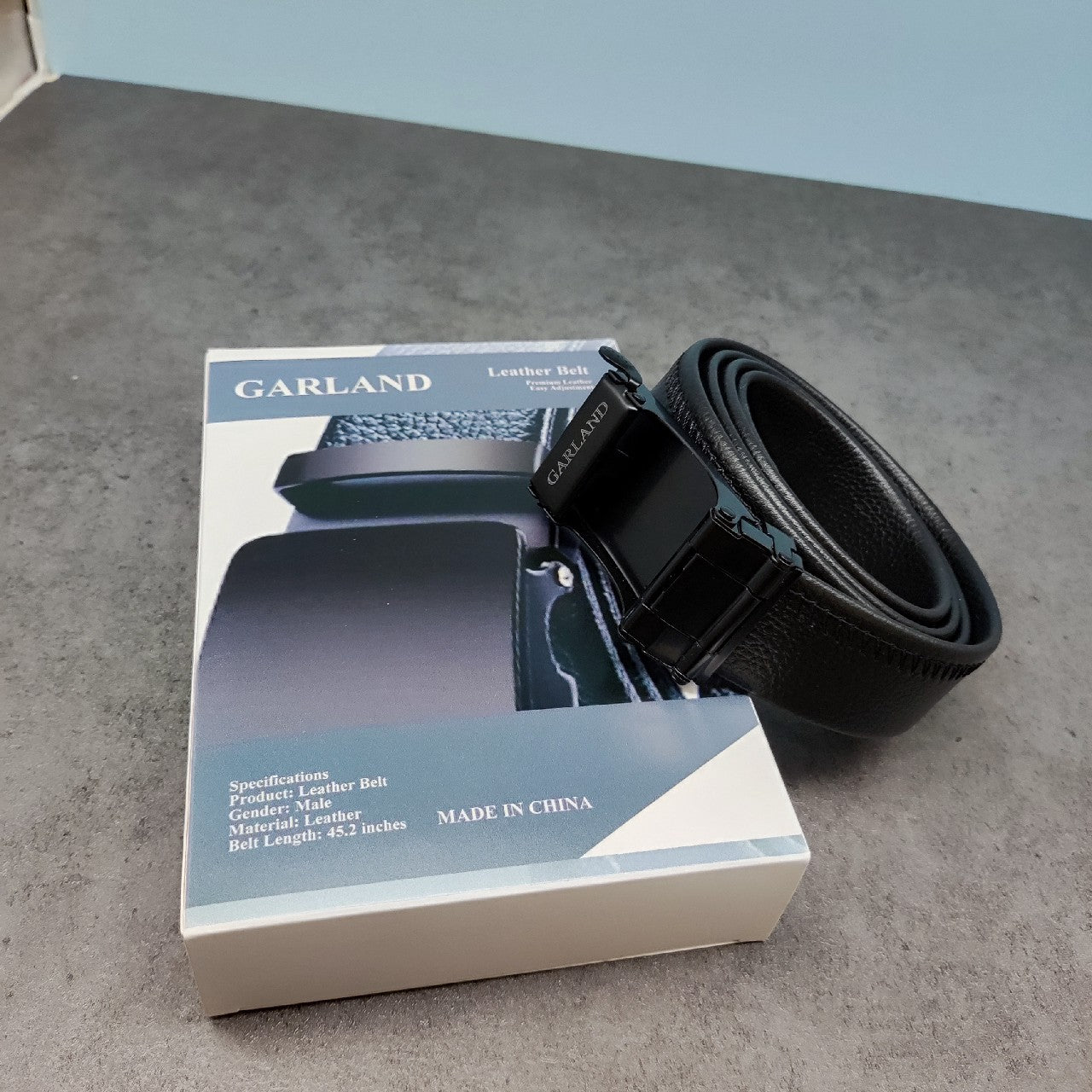 GARLAND Sliding Belt Wearable Belt with Easy Adjustable Buckle